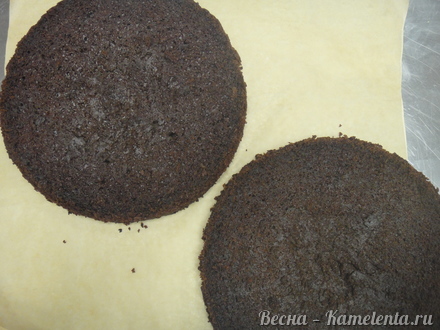 Приготовление рецепта Шоколадный торт с абрикосовой прослойкой и заварным сметанным кремом шаг 12