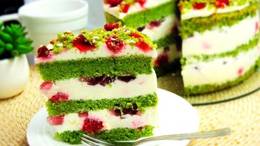 Рецепт Торт "Изумрудный бархат" (Emerald Velvet Cake)