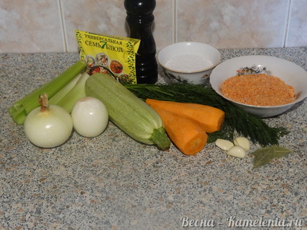 Приготовление рецепта Чечевица с овощами шаг 1