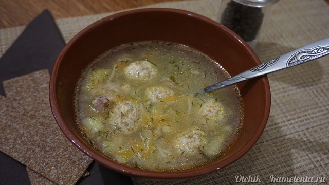 Рецепт куриного супа с сырными шариками