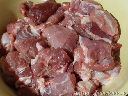 Приготовление рецепта Шашлык из мяса на сковороде шаг 2
