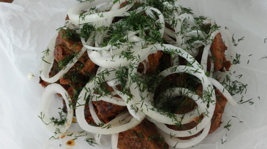 Рецепт Шашлык из мяса на сковороде