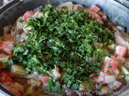 Приготовление рецепта Грибное рагу с кабачками в сметанном соусе шаг 10