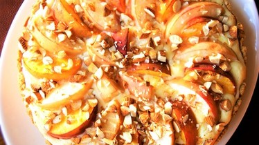 Рецепт Пирог с маскарпоне и персиками