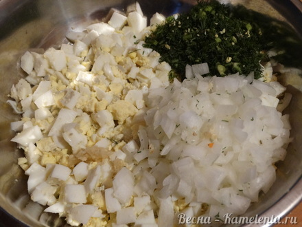 Приготовление рецепта Салат из фасоли и маринованных грибов шаг 3