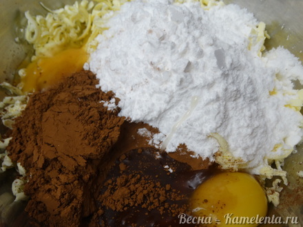 Приготовление рецепта Шоколадное печенье с джемом шаг 4