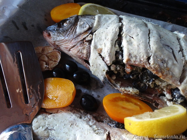 Рецепт рыбы, фаршированной вялеными томатами