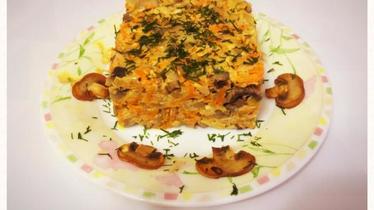 Рецепт Рыбный салат с грибами