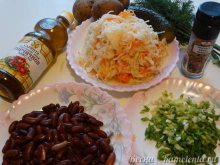 Приготовление рецепта Салат из квашенной капусты с фасолью. шаг 1