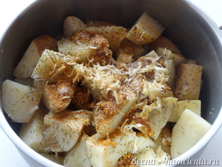 Приготовление рецепта Картофель с розмарином и с  французской горчицей шаг 4