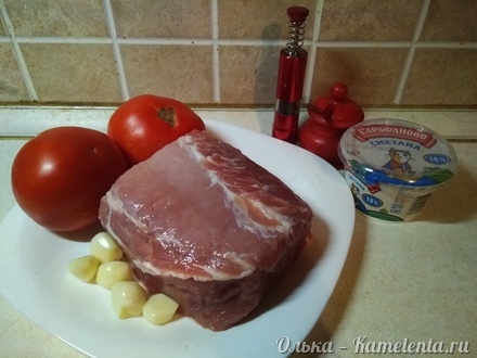 Приготовление рецепта Запеченная свиная шейка в помидорном маринаде шаг 1