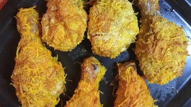 Супер хрустящие куриные голени в сырной шубке в духовке