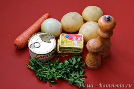 Приготовление рецепта Суп из рыбных консервов и плавленого сырка шаг 1