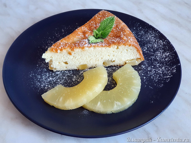 Рецепт бисквита с ананасом
