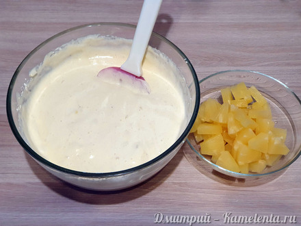 Приготовление рецепта Бисквит с ананасом шаг 10