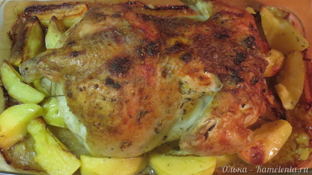 Рецепт запеченной курицы с лимоном и травами