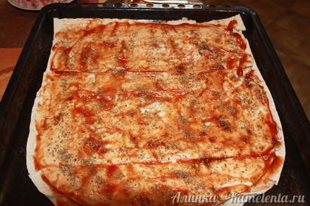 Приготовление рецепта Пицца из лаваша шаг 4