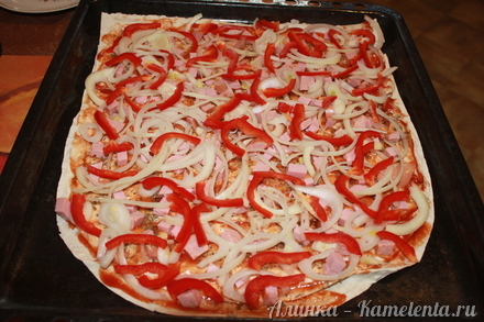Приготовление рецепта Пицца из лаваша шаг 5