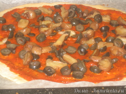 Приготовление рецепта Пицца на бездрожжевом тесте шаг 6