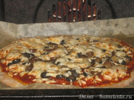 Приготовление рецепта Пицца на бездрожжевом тесте шаг 9
