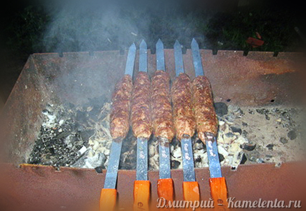 Приготовление рецепта Люля-кебаб по-турецки шаг 6
