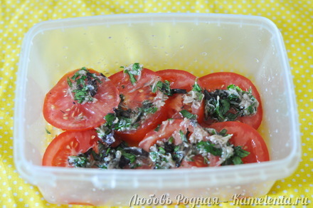 Приготовление рецепта Маринованные помидоры по-итальянски за 30 минут шаг 6