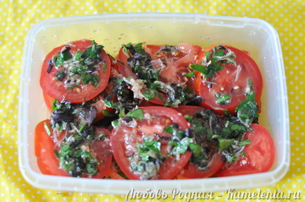 Приготовление рецепта Маринованные помидоры по-итальянски за 30 минут шаг 7