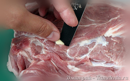 Приготовление рецепта Свиная шея в рукаве шаг 2