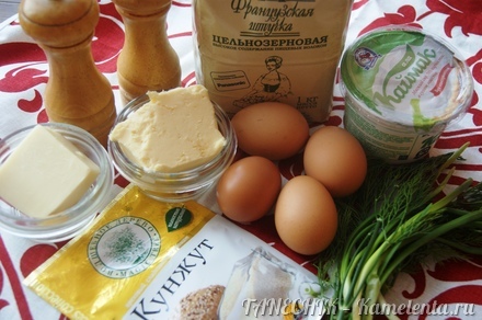 Приготовление рецепта Галета с яйцом и сыром шаг 1