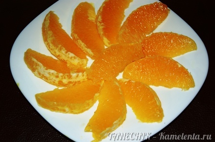 Приготовление рецепта Салат с креветками, апельсином и мятой шаг 2