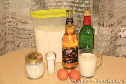 Приготовление рецепта Блинчики на пиве шаг 1