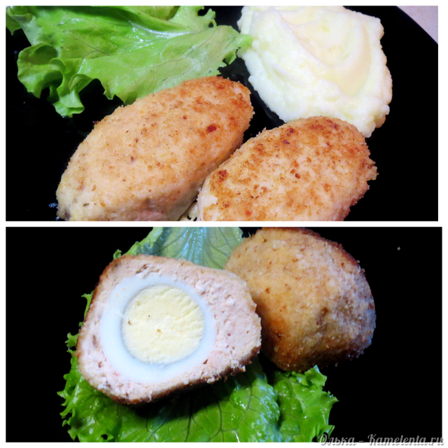 Рецепт куриных зраз с яйцом и луком и &amp;#34;Шотландского яйца&amp;#34;