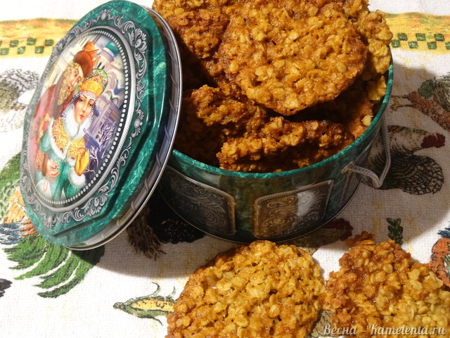 Рецепт медового овсяного печенья