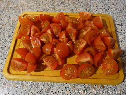 Приготовление рецепта Паста с томатами черри и маслинами шаг 5