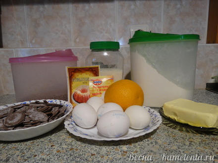 Приготовление рецепта Шоколадный кекс с апельсиновой цедрой и гречкой шаг 1