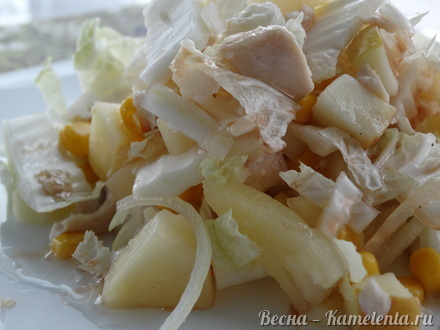 Приготовление рецепта Кисло-сладкий салат из пекинской капусты шаг 10
