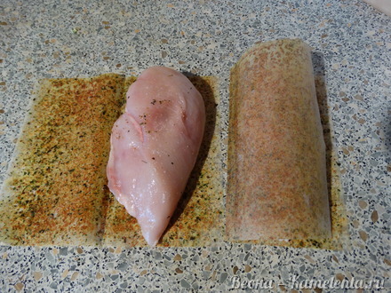Приготовление рецепта Салат из пекинской капусты с апельсином и куриной грудкой шаг 2