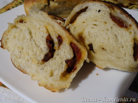 Приготовление рецепта Дрожжевой хлеб с вялеными томатами  шаг 18